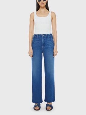 MOTHER The Major Zip Skimp Jeans- High Rise- Wide Leg- 28- MSRP $278